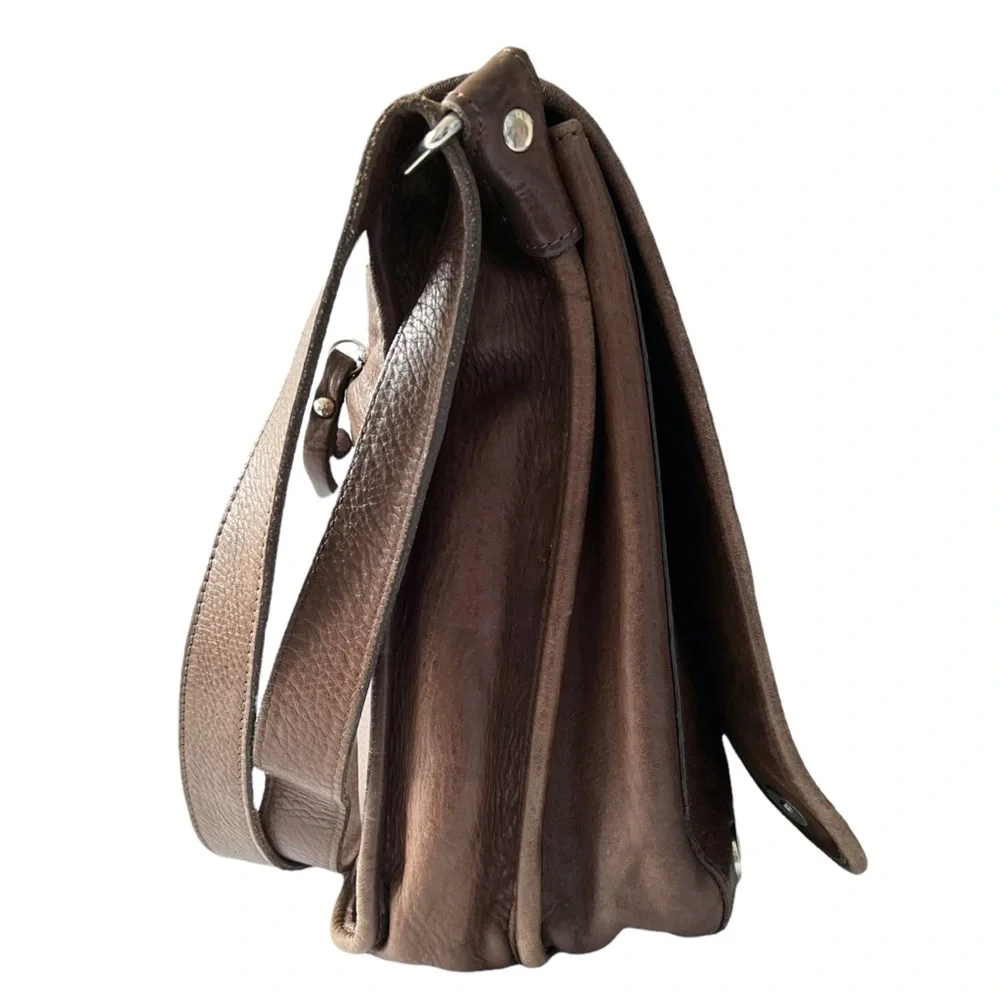 Valentina In Pelle Pebbled Leather Messenger Bag - Unisex